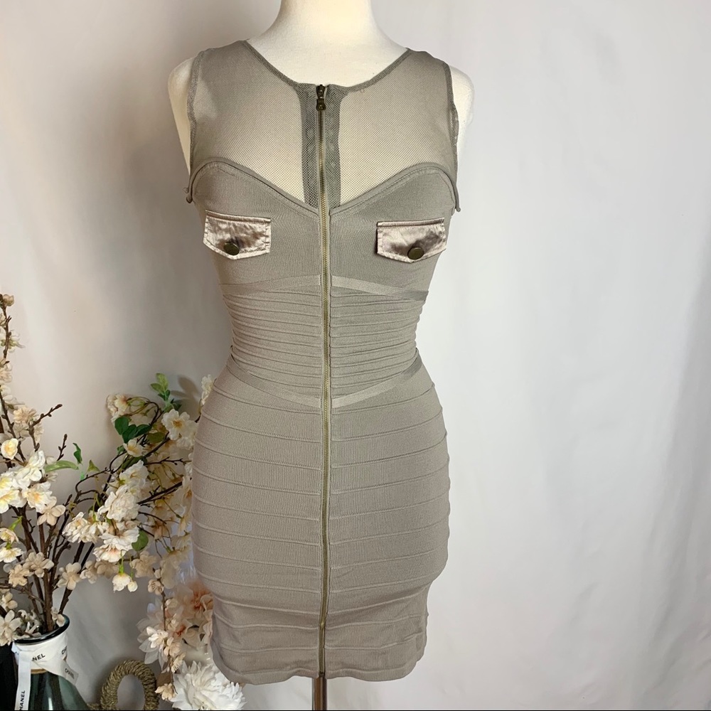 Tricot Joli fitted bodycon zipper dress Medium